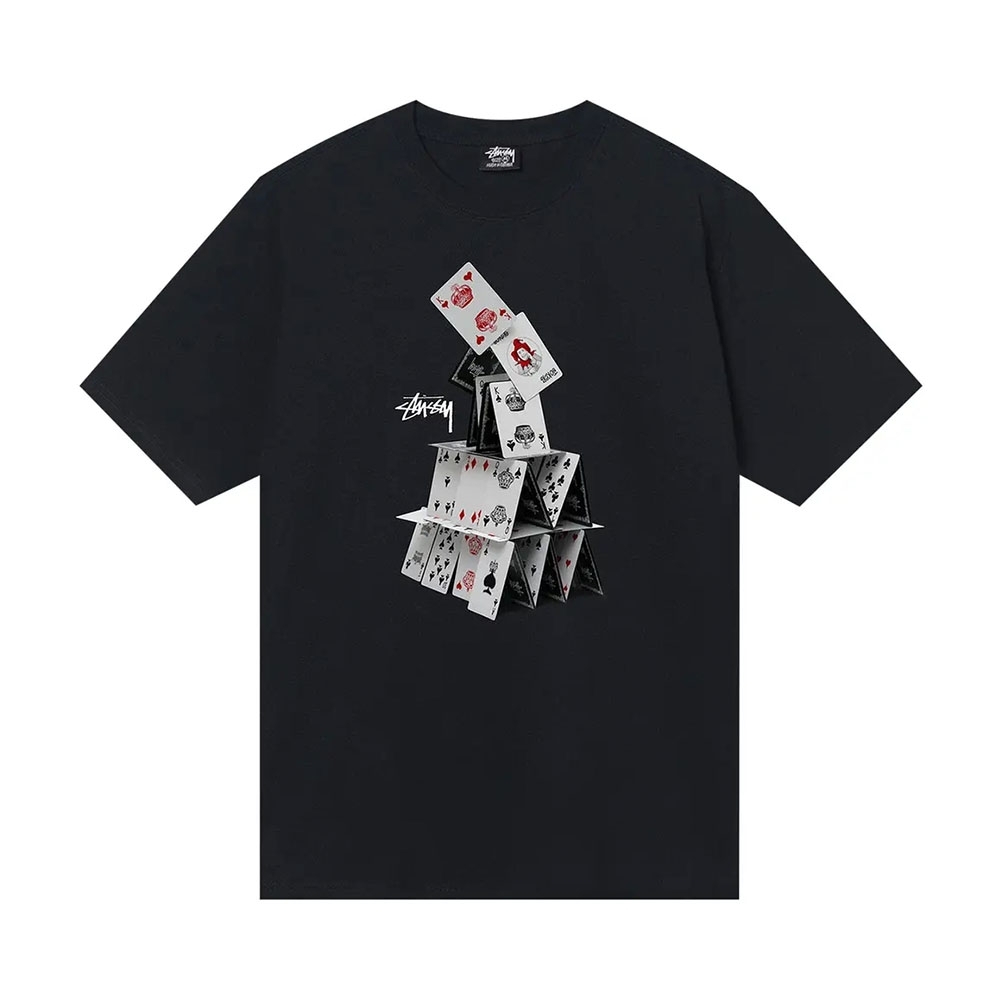 Camiseta Stussy House Of Cards Preto